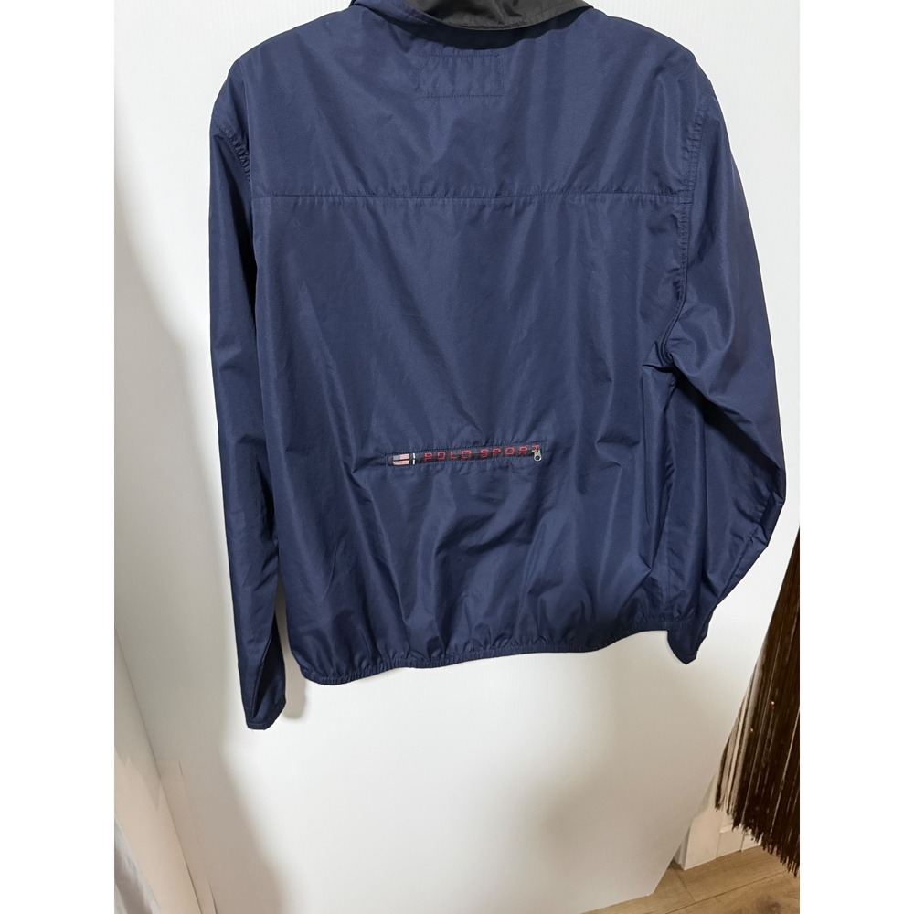Polo Sport Ralph Lauren Mens Navy Blue Windbreaker Jacket Logo Size M - Picture 5 of 6